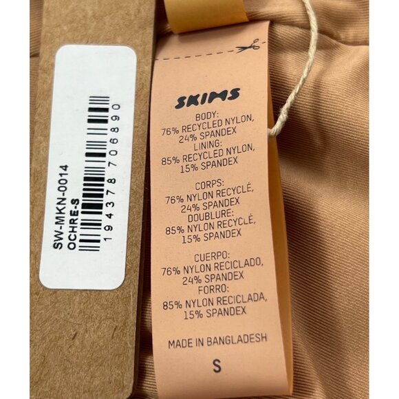 SKIMS Swim One Shoulder Monokini Ochre Womens Small - Picture 10 of 14